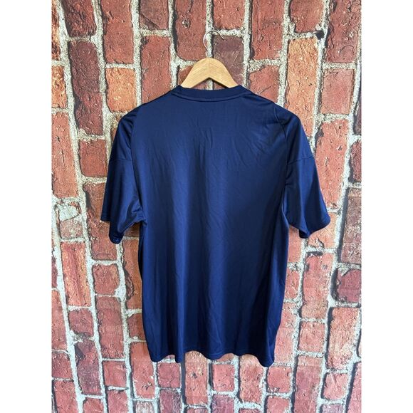 Adidas Womens Blue Athletic Short Sleeve Shirt Slim Fit Size Large - Picture 2 of 3